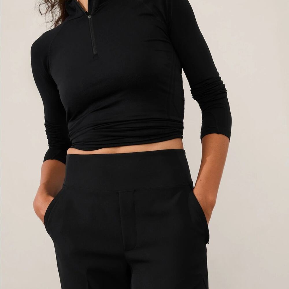 NWOT Athleta Endless High Rise Black Pant Size 10 Petite - Picture 11 of 13